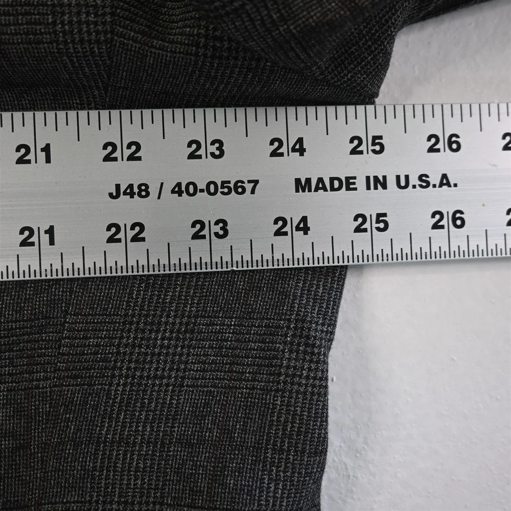Michael Kors 46R Glenn Check 100% Wool Flannel Blazer Suit Jacket Sport Coat